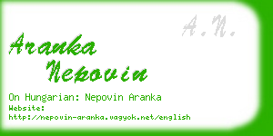 aranka nepovin business card